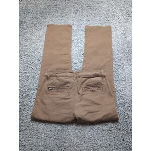 RSQ Pants Mens 29x30 Brown Khaki Flat Front Slim Straight Casual Normcore Preppy